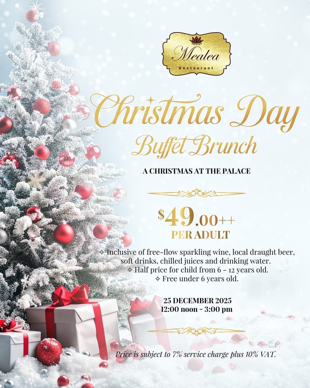 Christmas Day Buffet Brunch 2026