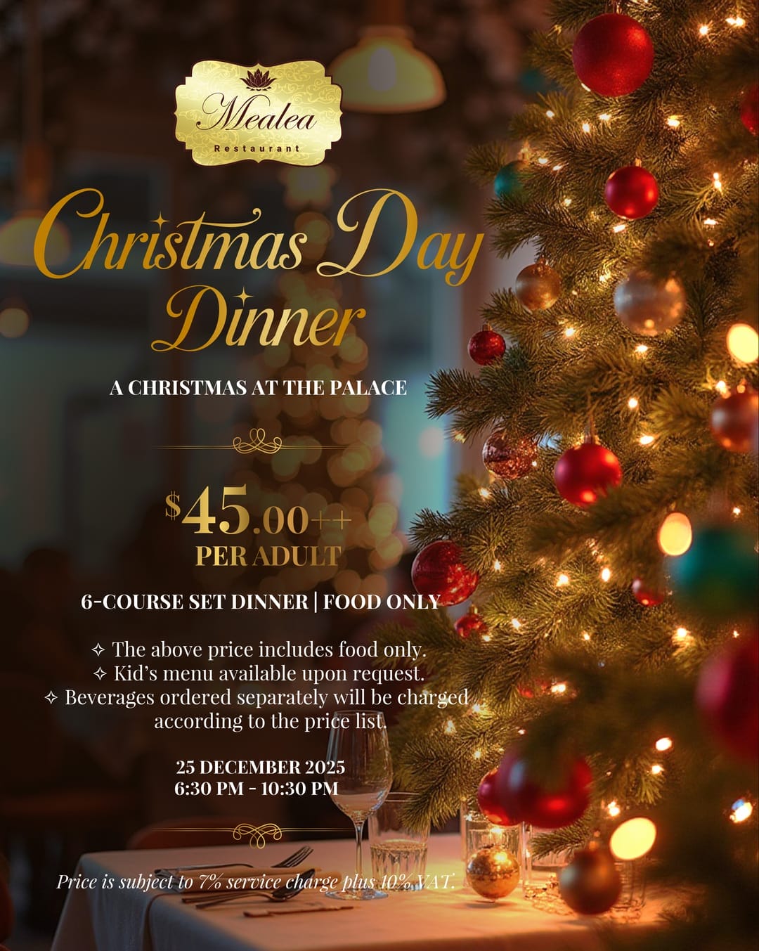 Christmas Day Set Menu 2026